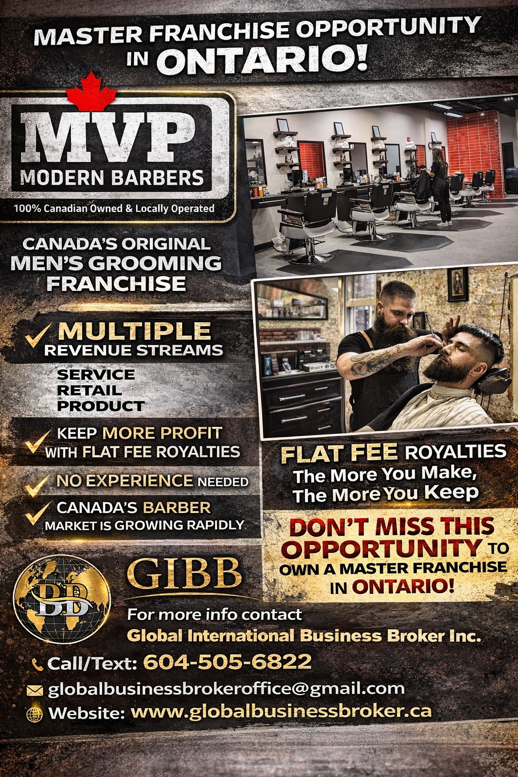 Master Franchise Opportunity – MVP Modern Barbers-Ontario